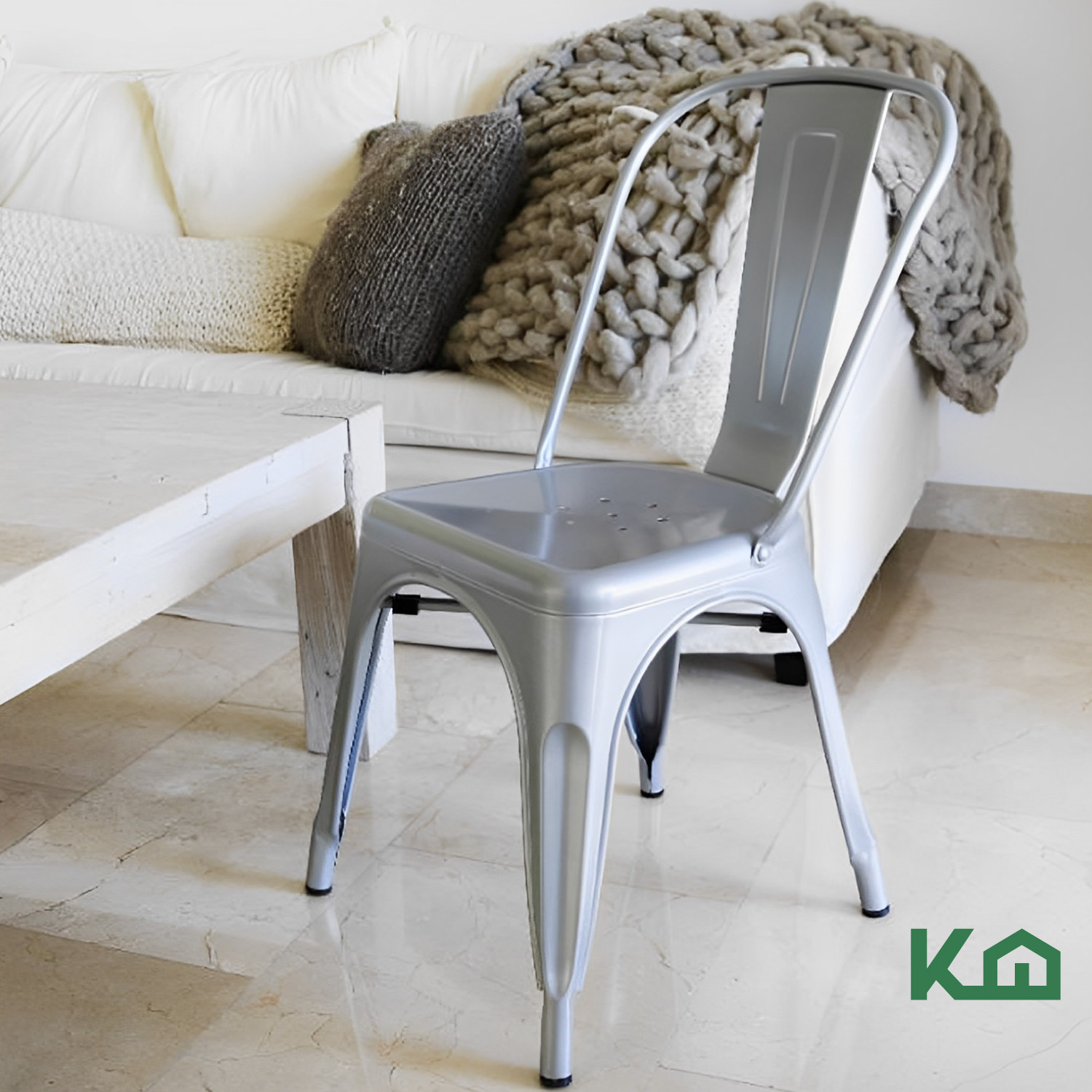 Foto 8 | Silla Tolix KingsHouse 300559 color Gris