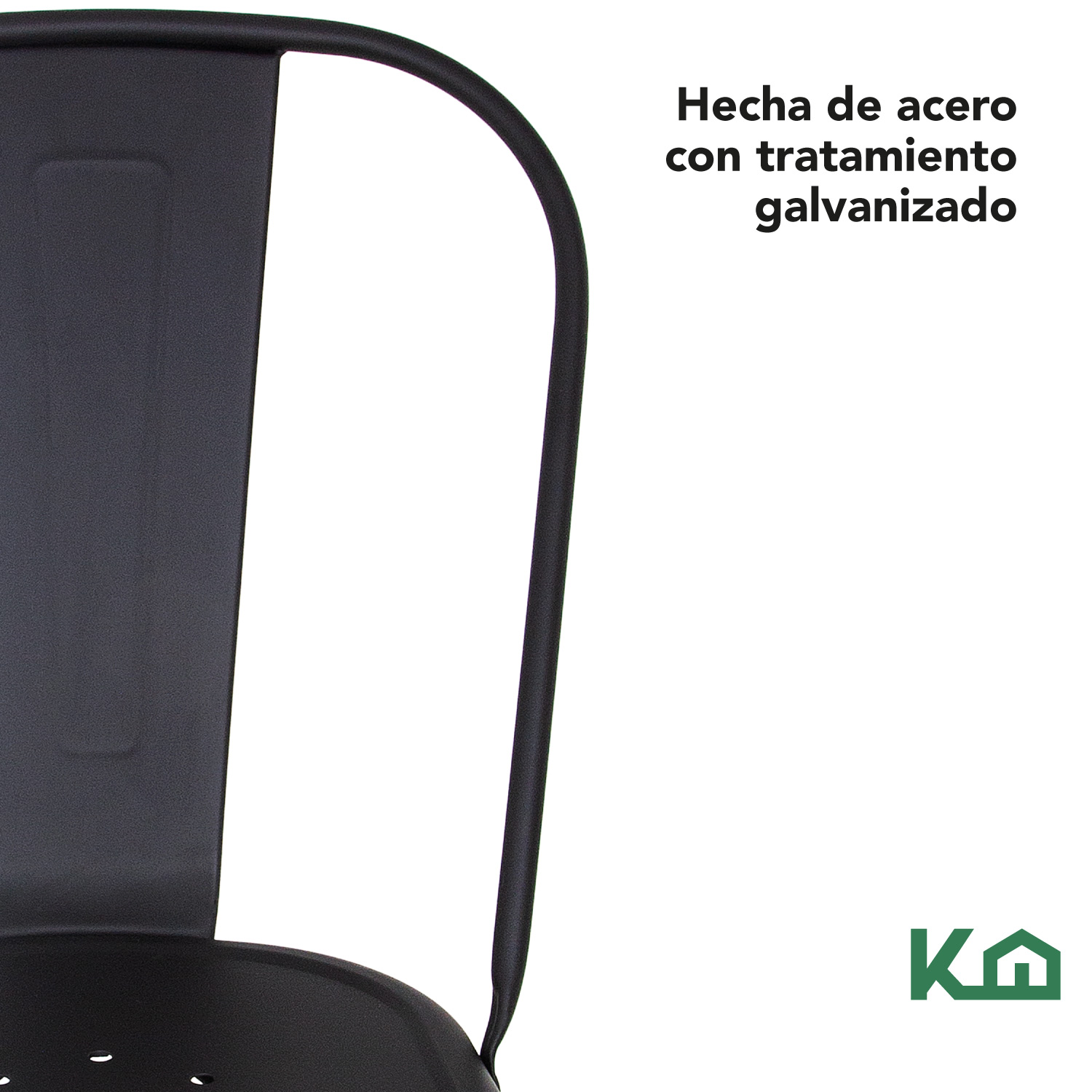 Foto 7 pulgar | Silla Tolix KingsHouse 300501 color Negro