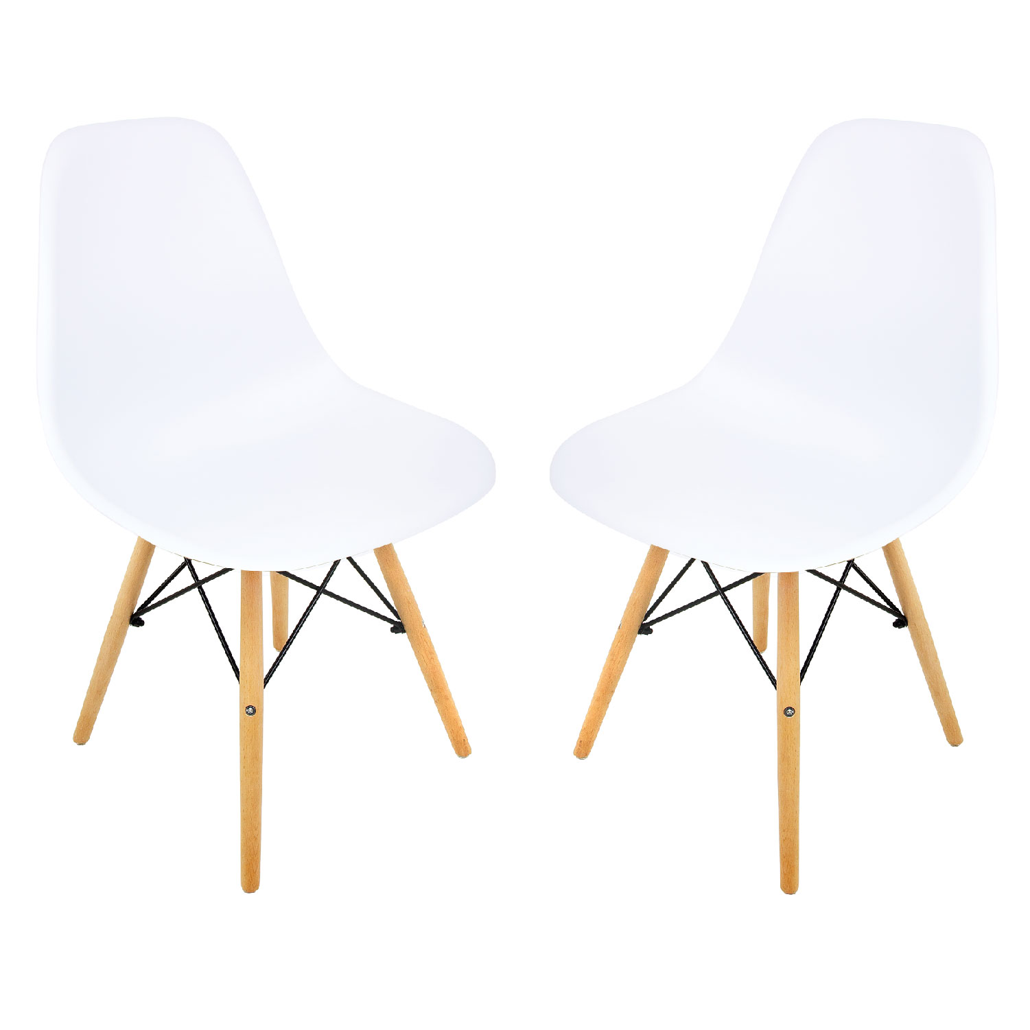 Foto 2 pulgar | Sillas Eames KingsHouse COMBO-KH-18 color Blanco 2 Piezas