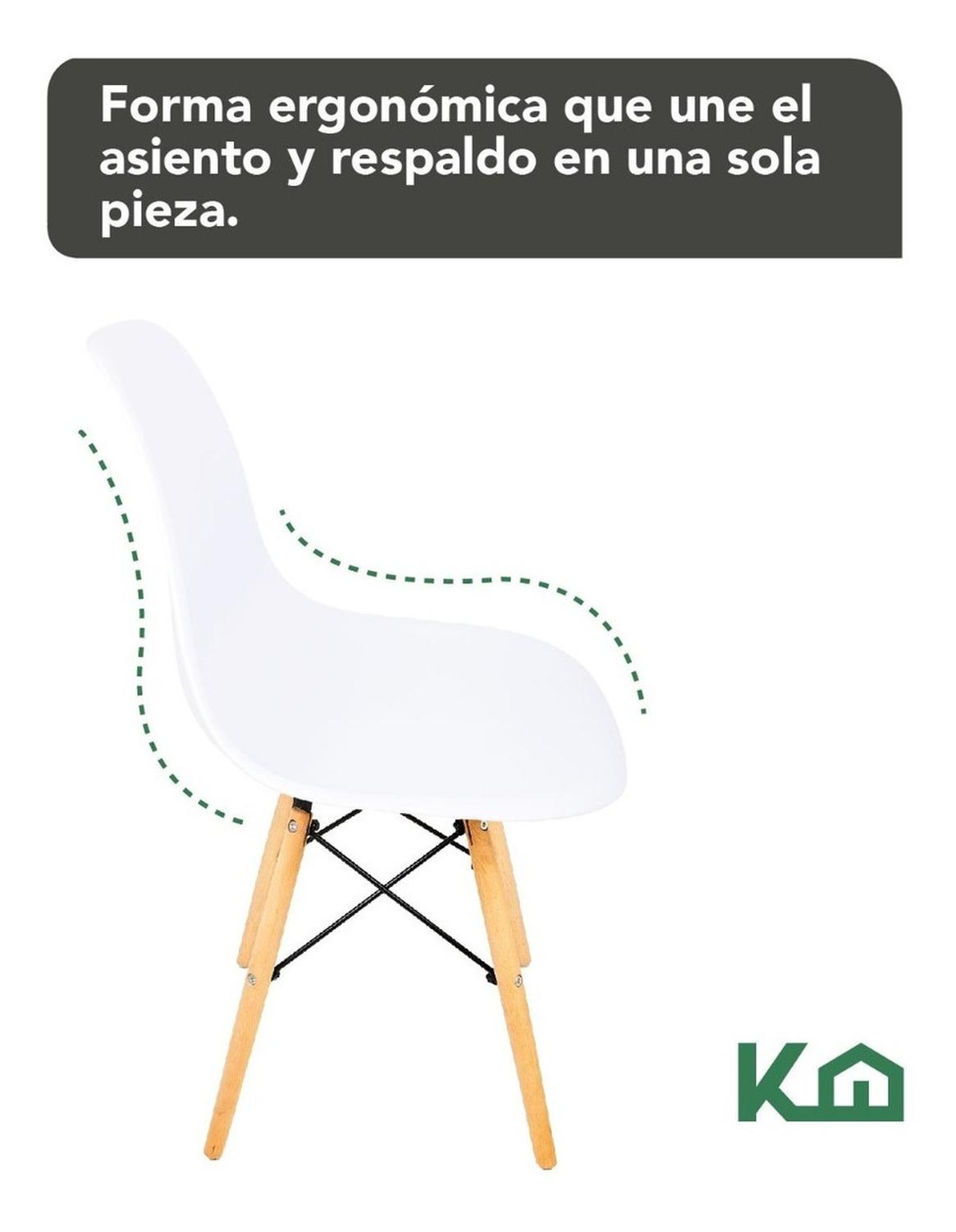 Foto 8 pulgar | Sillas Eames KingsHouse COMBO-KH-18 color Blanco 2 Piezas