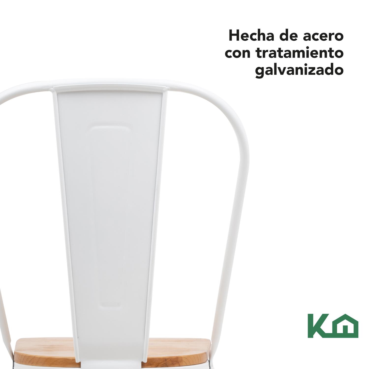 Foto 7 pulgar | Silla Tolix KingsHouse 300252 color Blanco