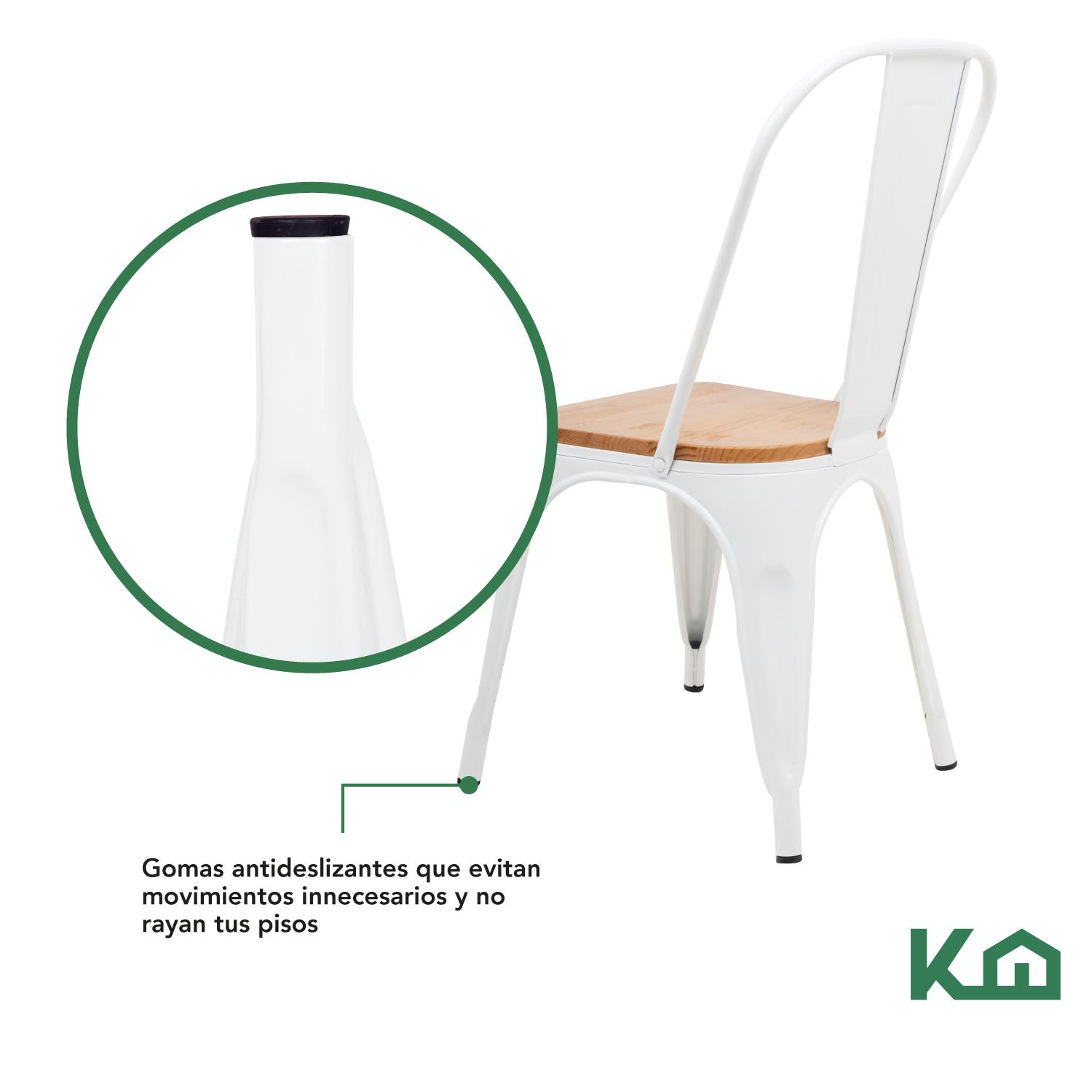 Foto 9 pulgar | Silla Tolix KingsHouse 300252 color Blanco