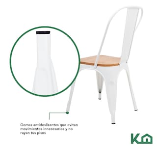 Foto 8 | Silla Tolix KingsHouse 300252 color Blanco