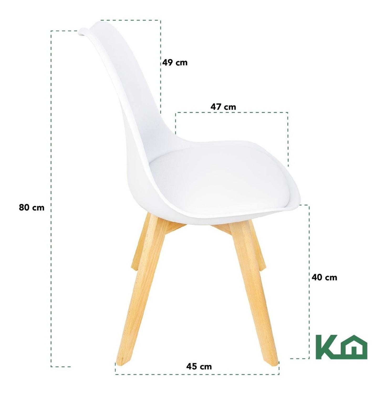 Foto 6 pulgar | Silla Eames KingsHouse COMBO-KH-12 color Blanco 2 Piezas