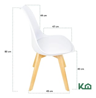 Foto 5 | Silla Eames KingsHouse COMBO-KH-12 color Blanco 2 Piezas