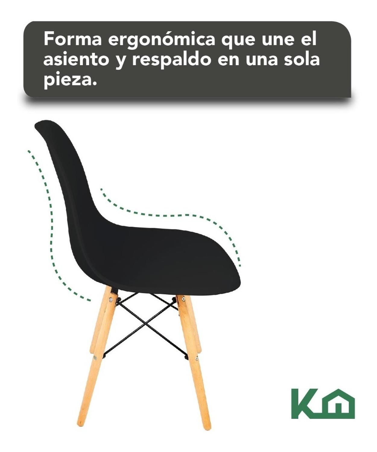 Foto 6 pulgar | Silla Eames KingsHouse COMBO-KH-21 color Negro 4 Piezas