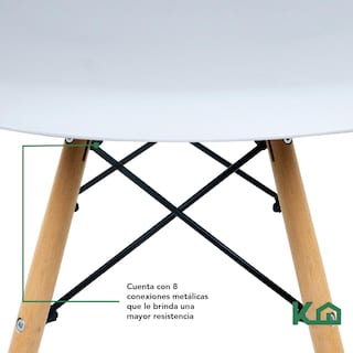 Foto 3 | Silla Eames KingsHouse 300550 color Gris