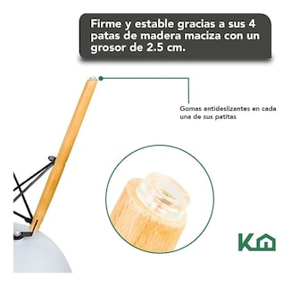 Foto 5 | Silla Eames KingsHouse 300550 color Gris