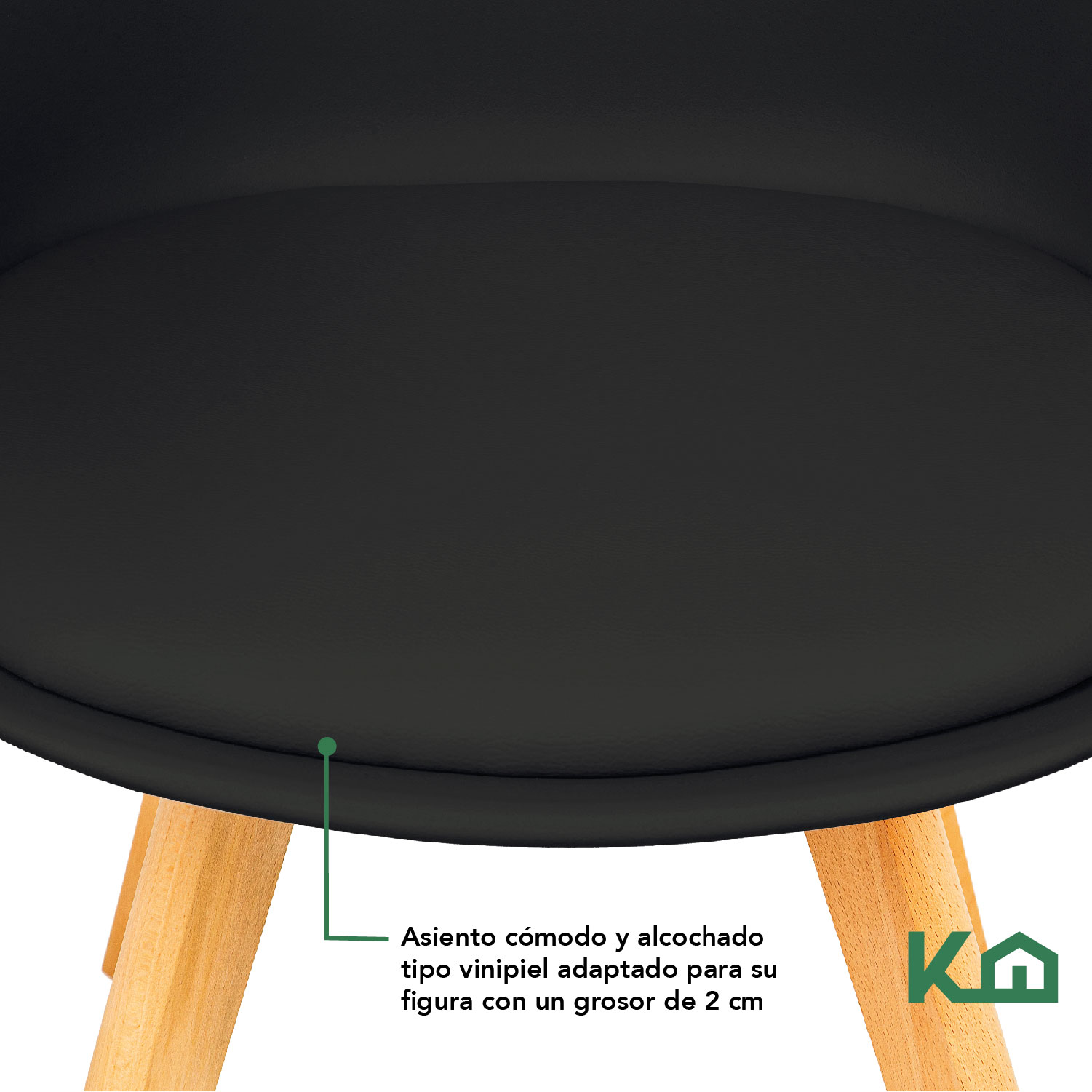 Foto 4 pulgar | Silla Eames KingsHouse COMBO-KH-11 color Negro 4 Piezas