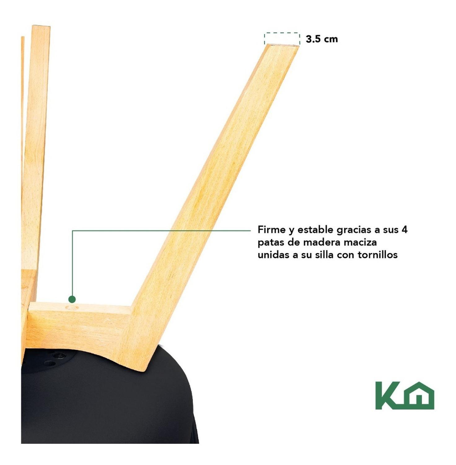 Foto 6 pulgar | Silla Eames KingsHouse COMBO-KH-11 color Negro 4 Piezas