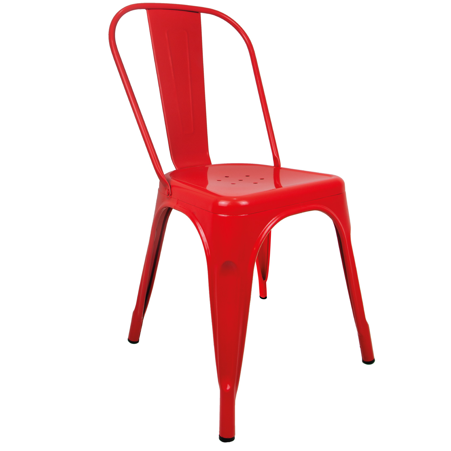 Silla Tolix KingsHouse 300250 color Rojo de Metal Vintage Minimalista Moderna Comedor Hogar