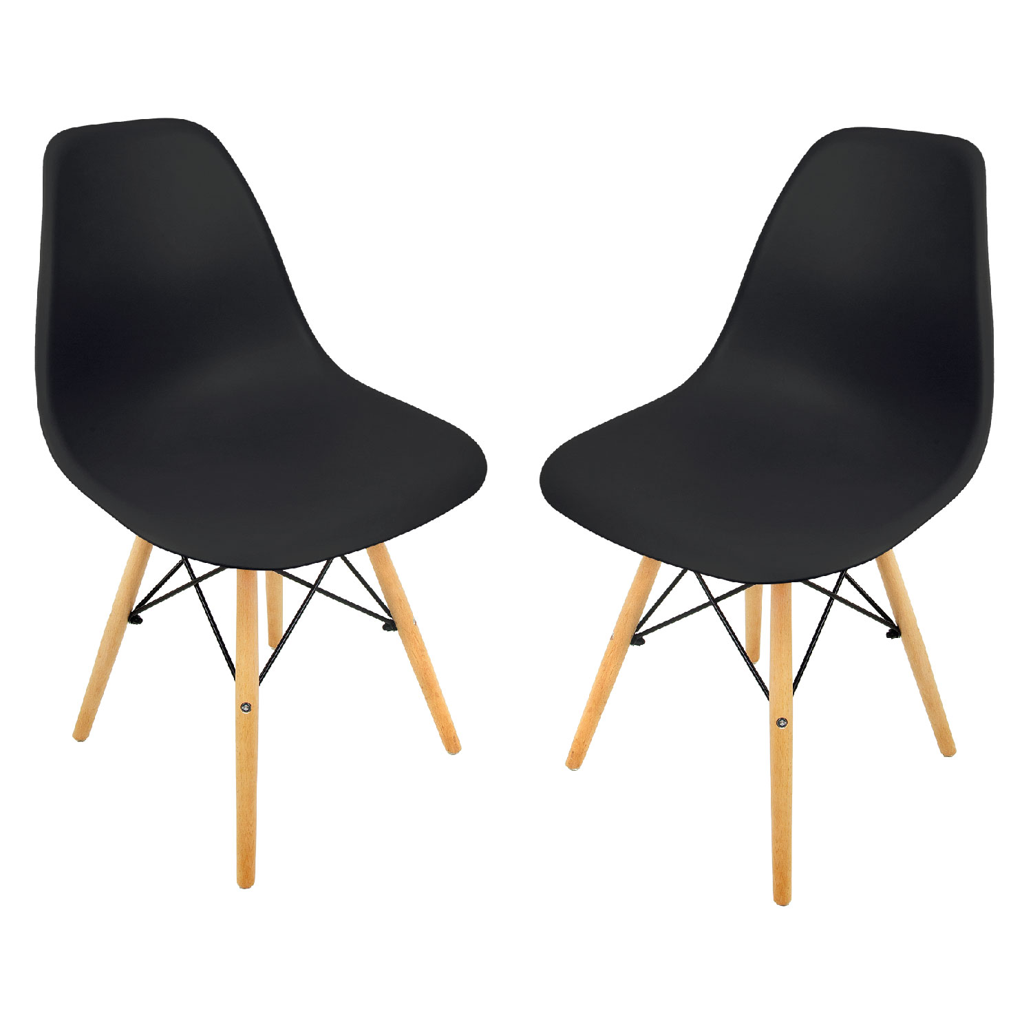 Foto 2 pulgar | Sillas Eames KingsHouse COMBO-KH-20 color Negro 2 Piezas