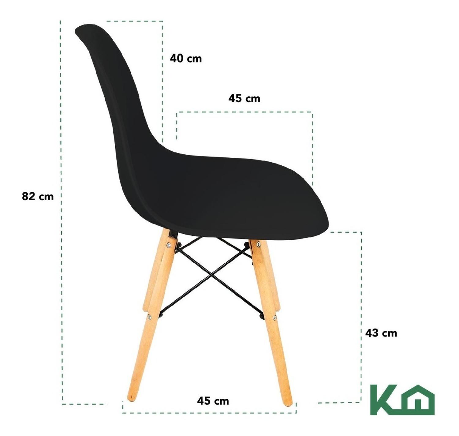 Foto 5 pulgar | Sillas Eames KingsHouse COMBO-KH-20 color Negro 2 Piezas