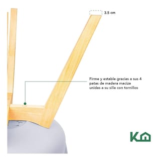 Foto 6 | Silla Eames KingsHouse COMBO-KH-28 color Gris 2 Piezas
