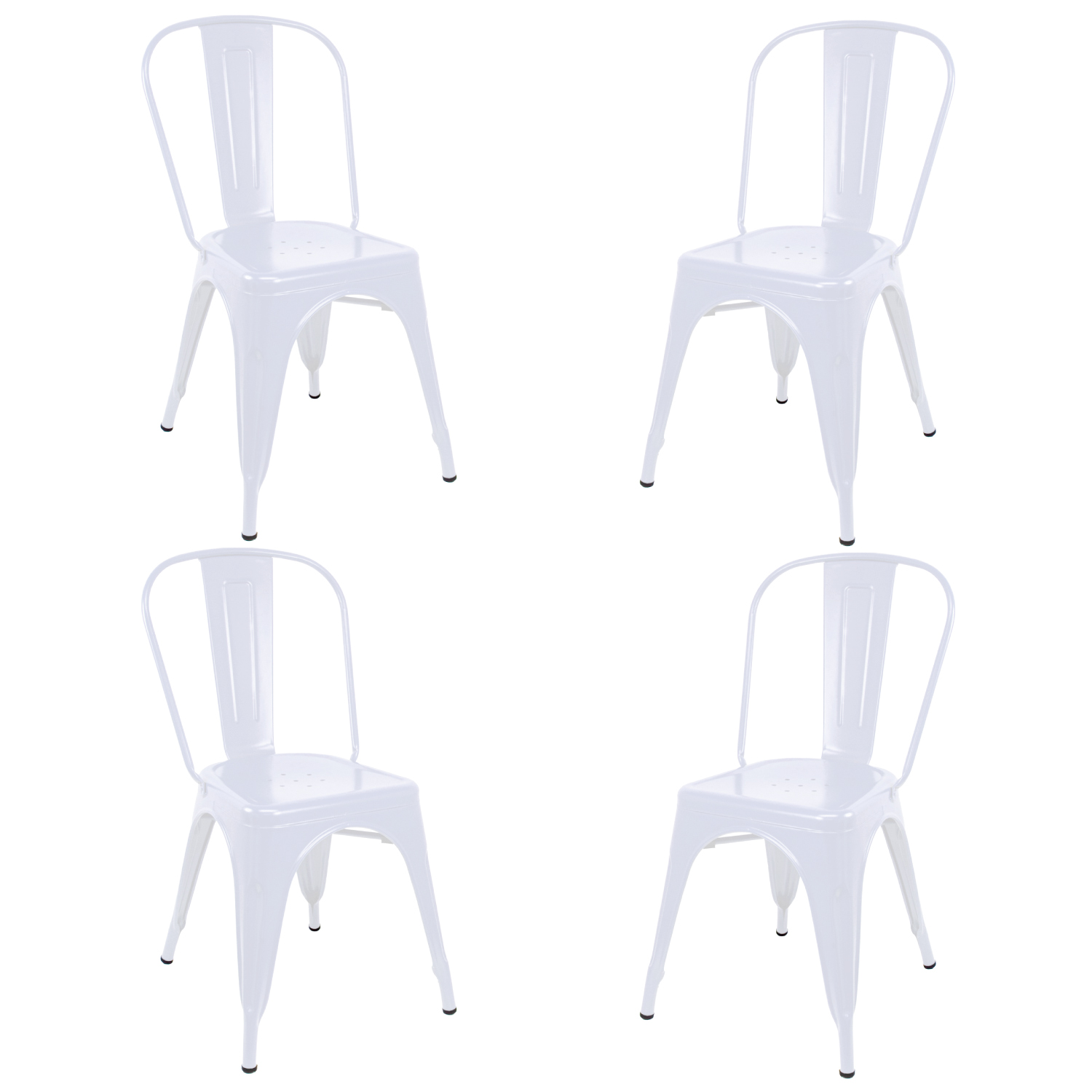 Silla Tolix KingsHouse COMBO-KINGSMAN-37 color Blanco 4 Piezas