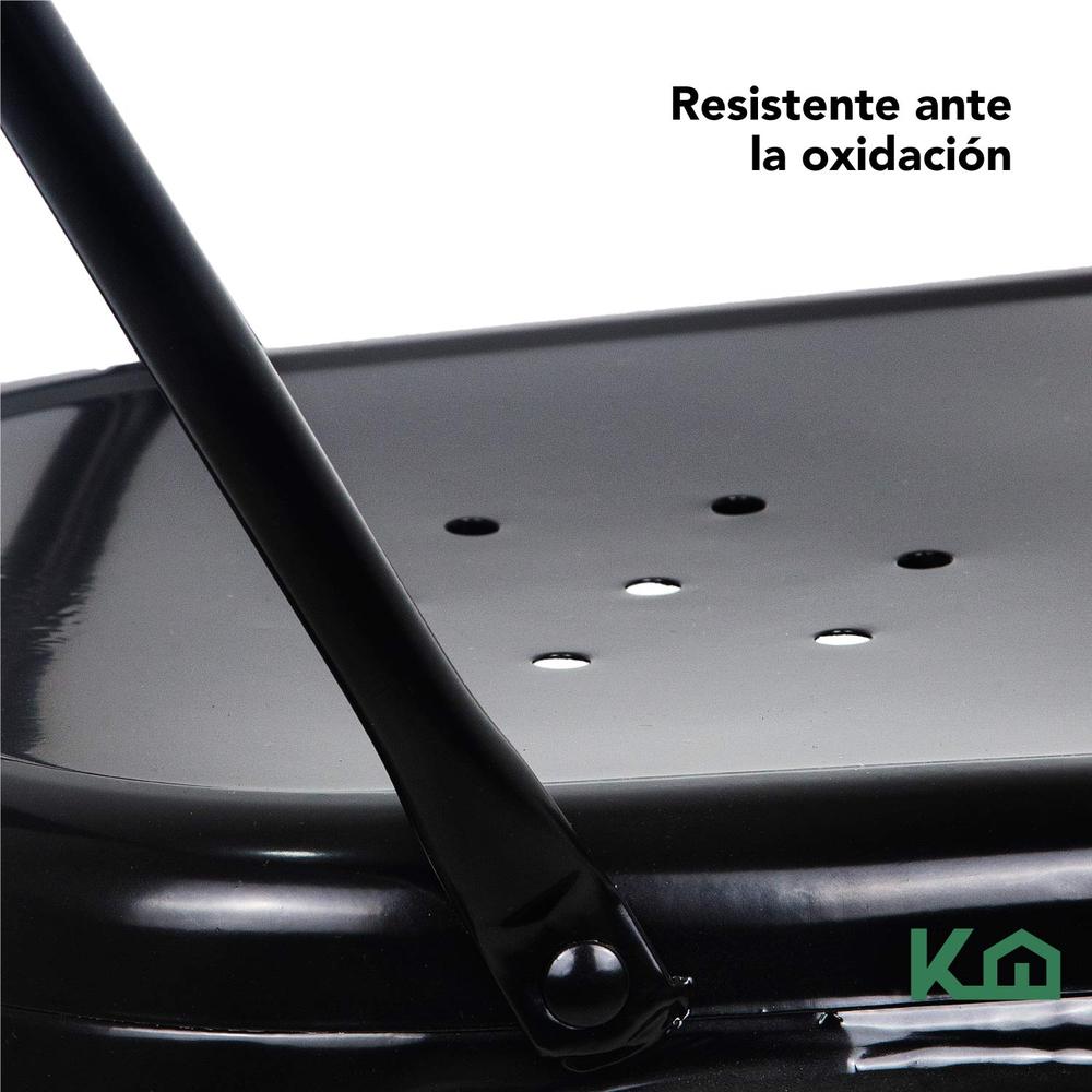 Foto 7 | Silla Tolix KingsHouse COMBO-KH-98 Negra 2 Piezas