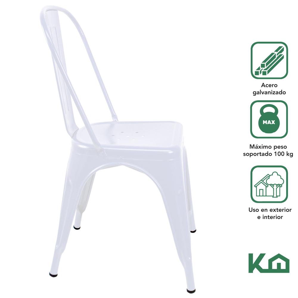 Foto 3 pulgar | Silla KingsHouse COMBO-KH-98 Blanco 2 Piezas