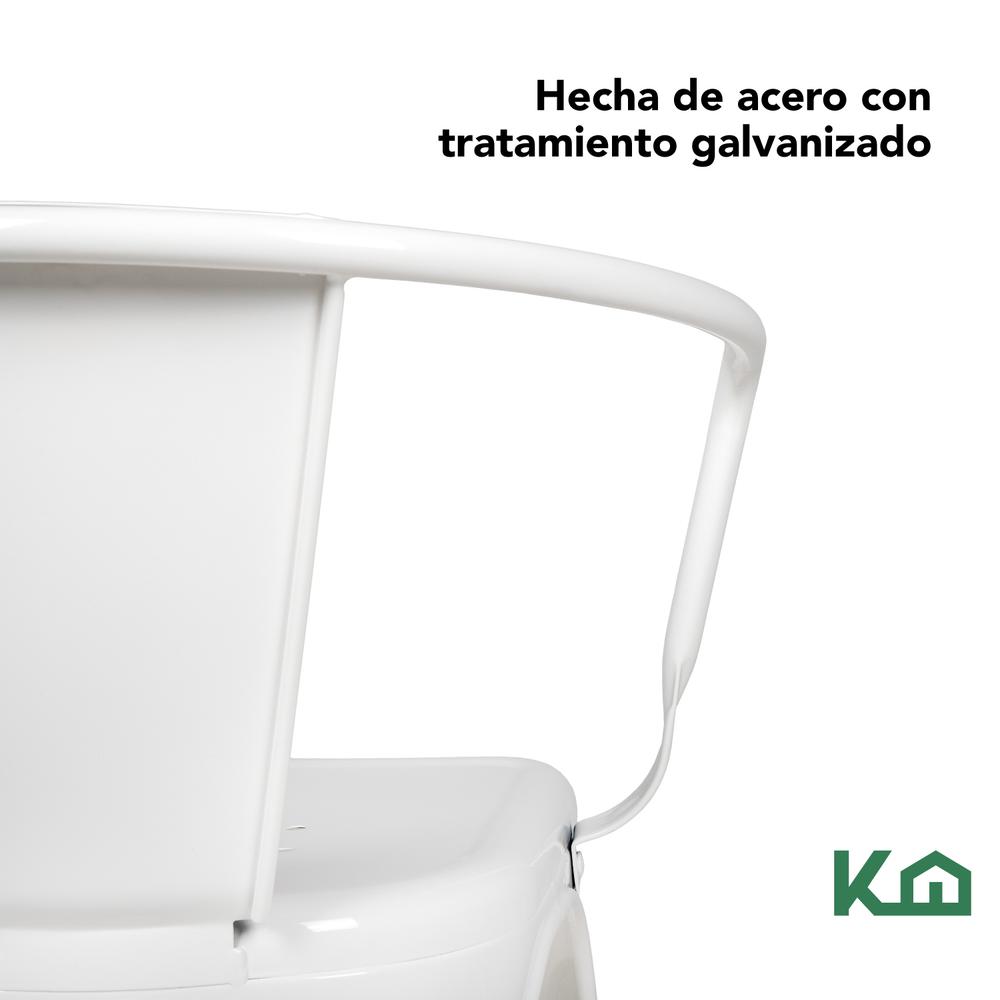 Foto 7 pulgar | Silla Tolix KingsHouse COMBO-KH-102 Blanca 2 Piezas