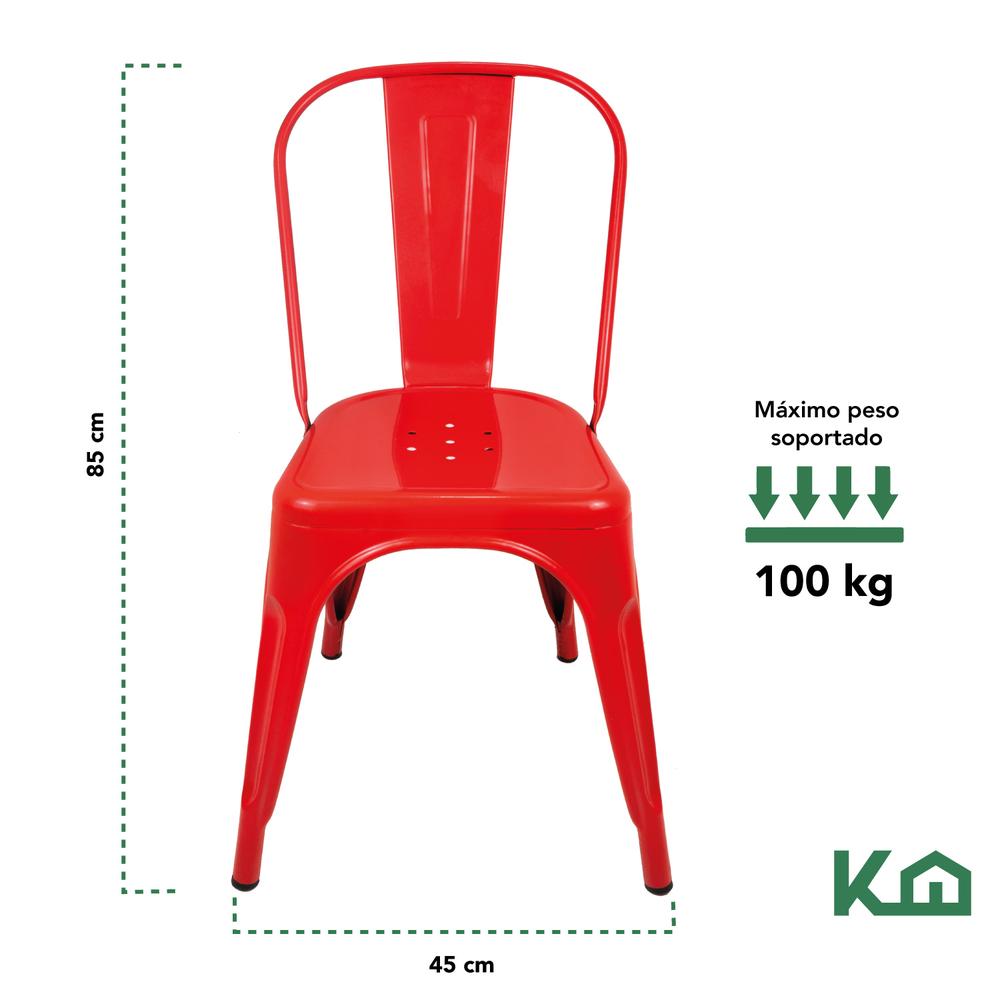 Foto 6 pulgar | Silla KingsHouse COMBO-KH-98 Rojo 2 Piezas