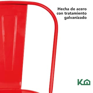 Foto 6 | Silla KingsHouse COMBO-KH-98 Rojo 2 Piezas