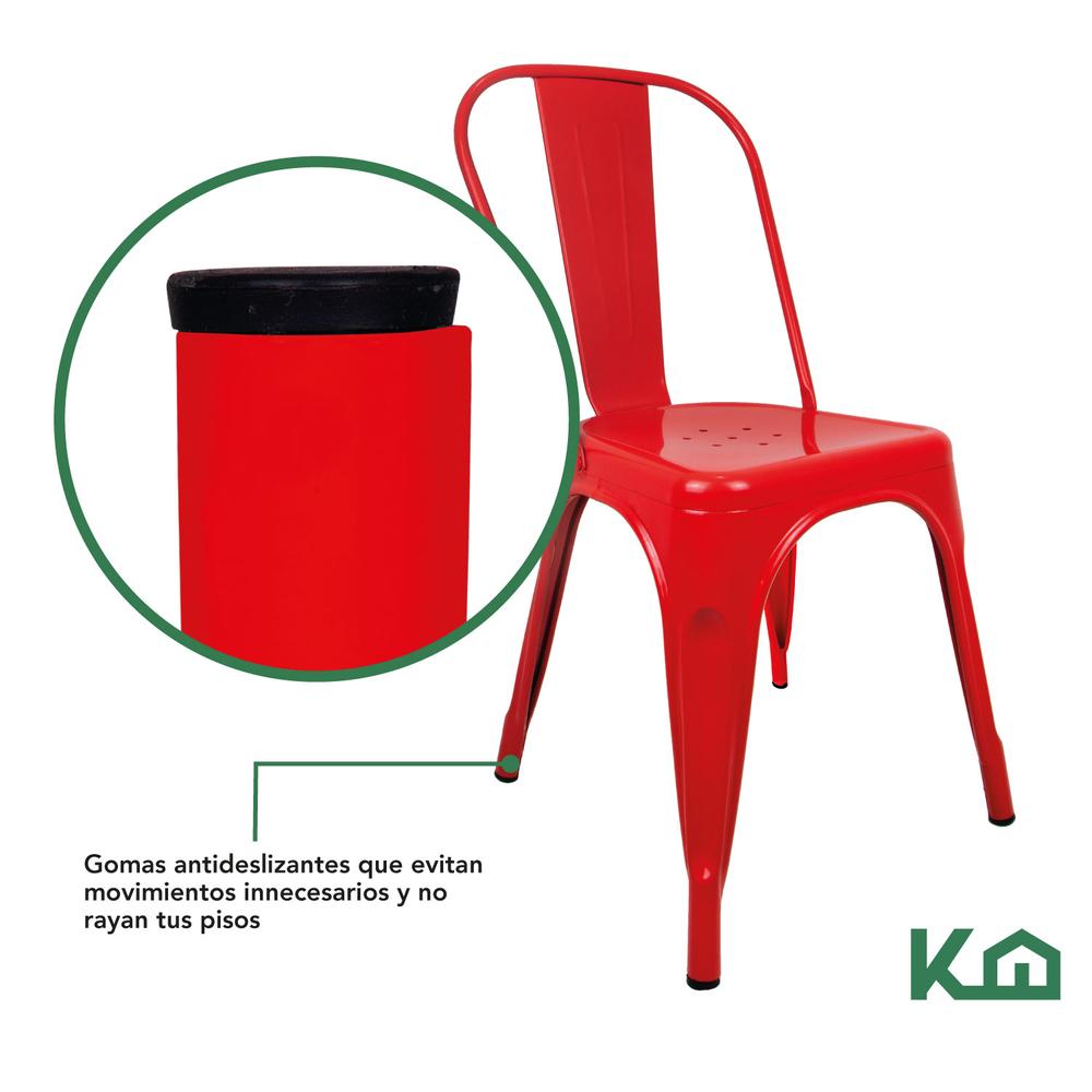 Foto 8 | Silla KingsHouse COMBO-KH-98 Rojo 2 Piezas