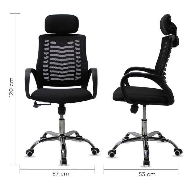 Foto 9 pulgar | Silla Directiva Mundo In 108a Negro Mesh