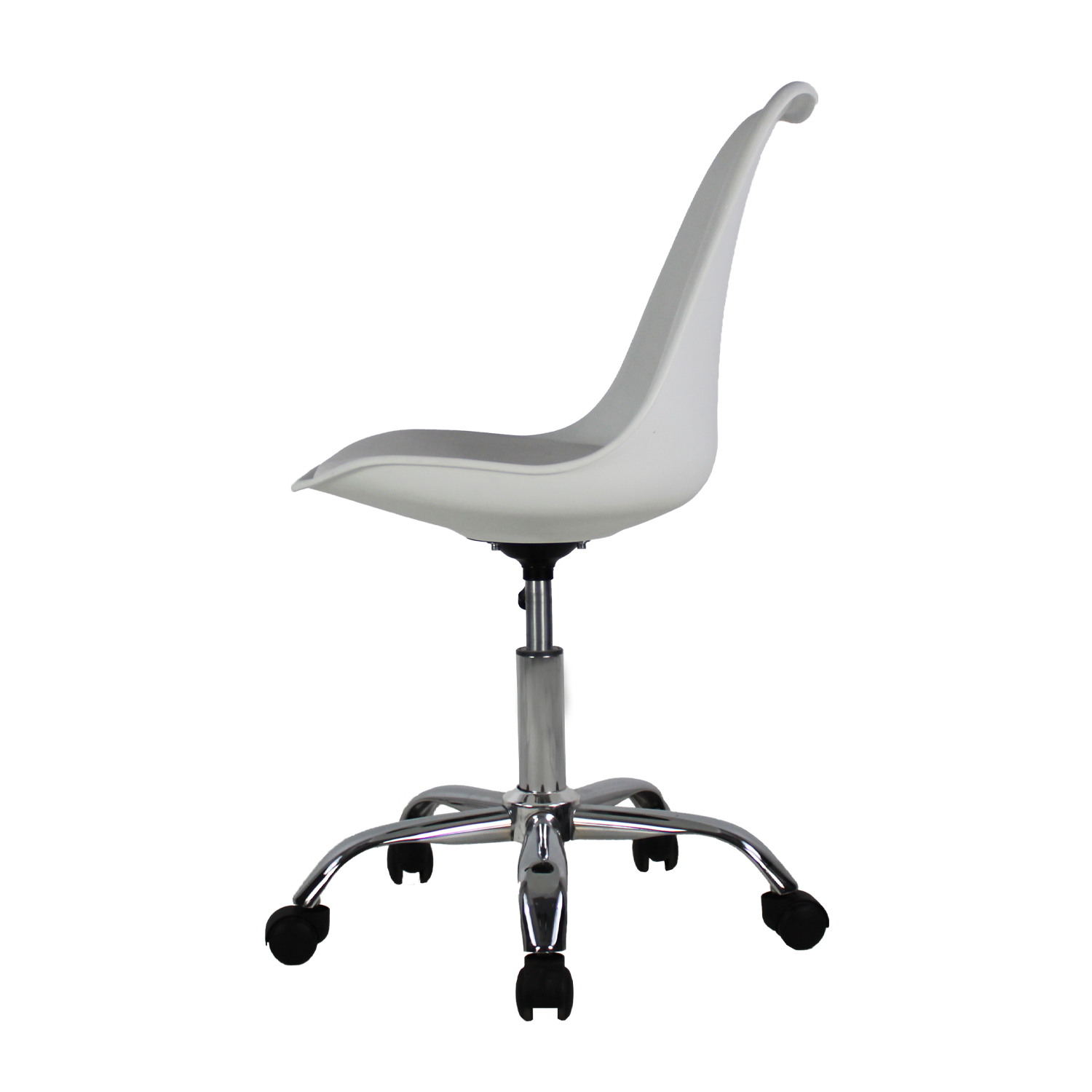 Foto 4 pulgar | Silla Secretarial Mundo In Eames 55 Blanco Giratoria