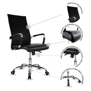 Foto 7 | Silla Ejecutiva Mundo In A05 Premium Negro