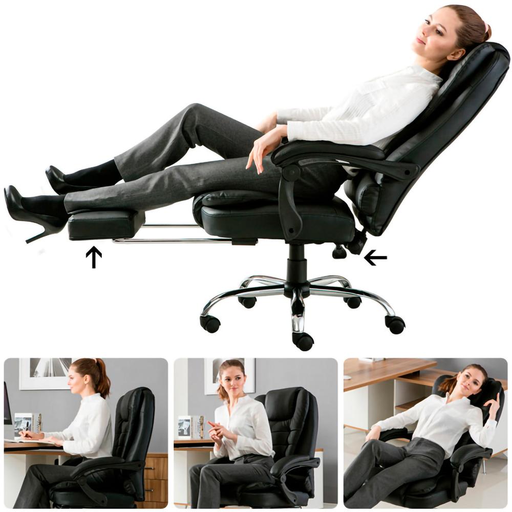 Foto 8 | Silla Ejecutiva x-pross XP-SOEJBK color Negro de Escritorio para Oficina Ergonómica Reclinable