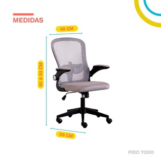Foto 2 | Silla De Oficina Con Malla X-pross XP-SO1GY-CML color Gris