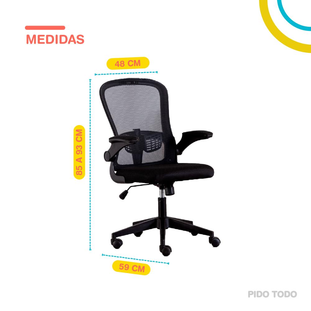 Foto 3 pulgar | Silla de Oficina con Malla Xp-so1bk-cml color Negro