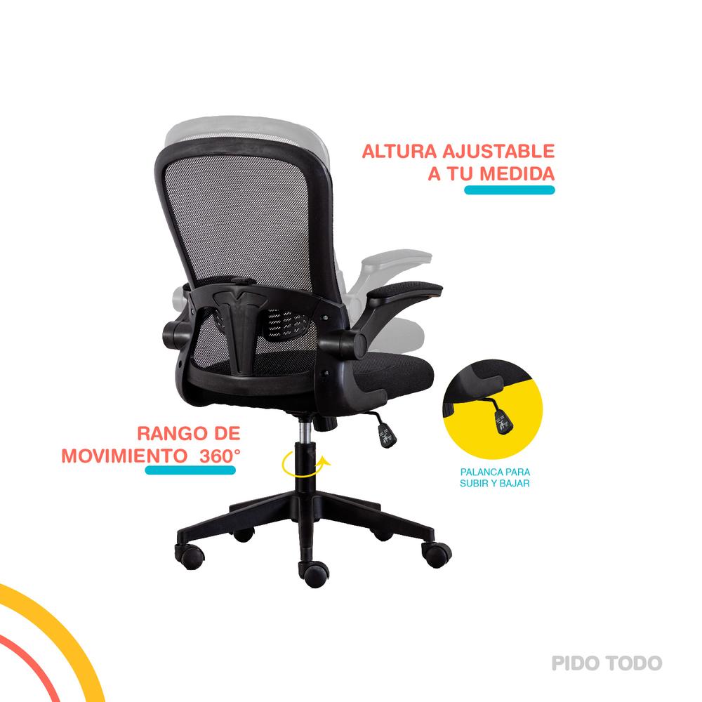 Foto 6 pulgar | Silla de Oficina con Malla Xp-so1bk-cml color Negro