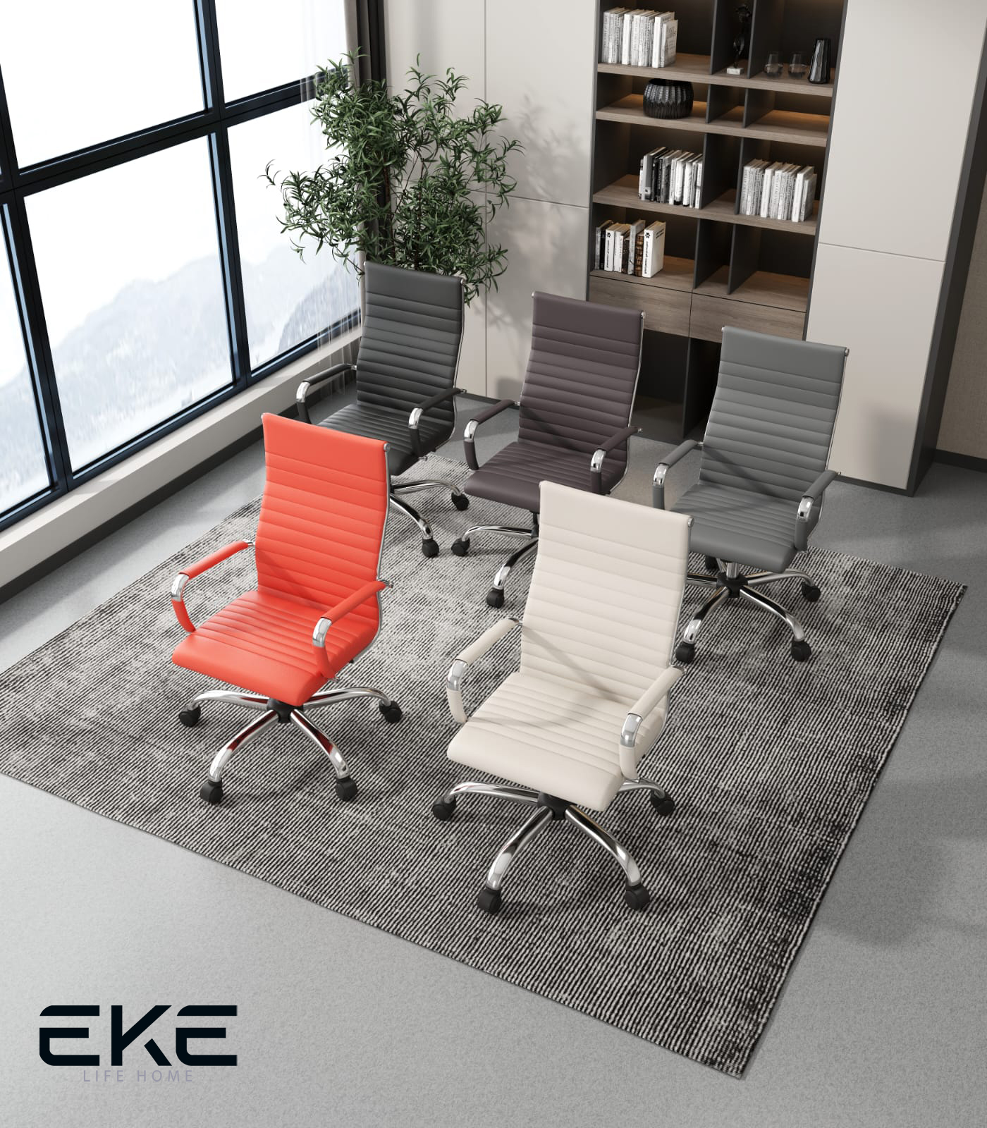 Foto 7 | Silla de Escritorio EKE Life Home YX-9005 Blanca