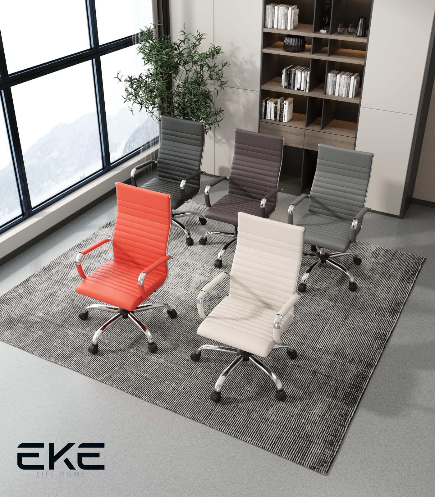 Foto 8 pulgar | Silla de Escritorio Eke Life Home Yx-9005 Ergonómica