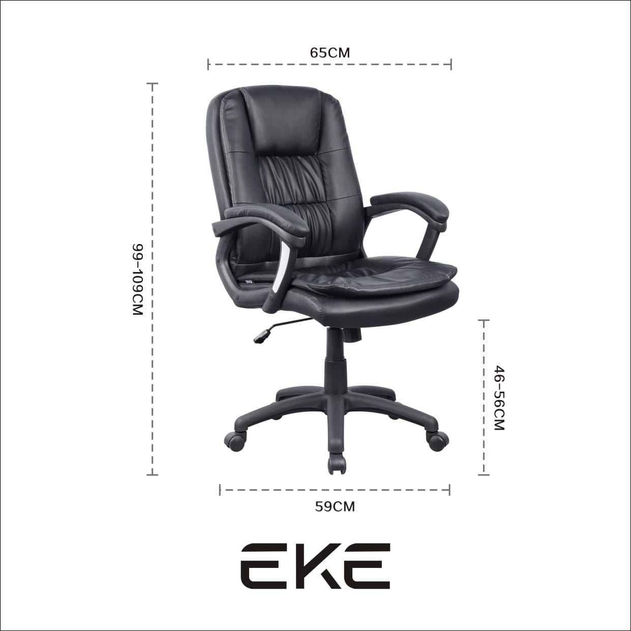 Foto 5 | Silla de Oficina Eke Life Home color Negro