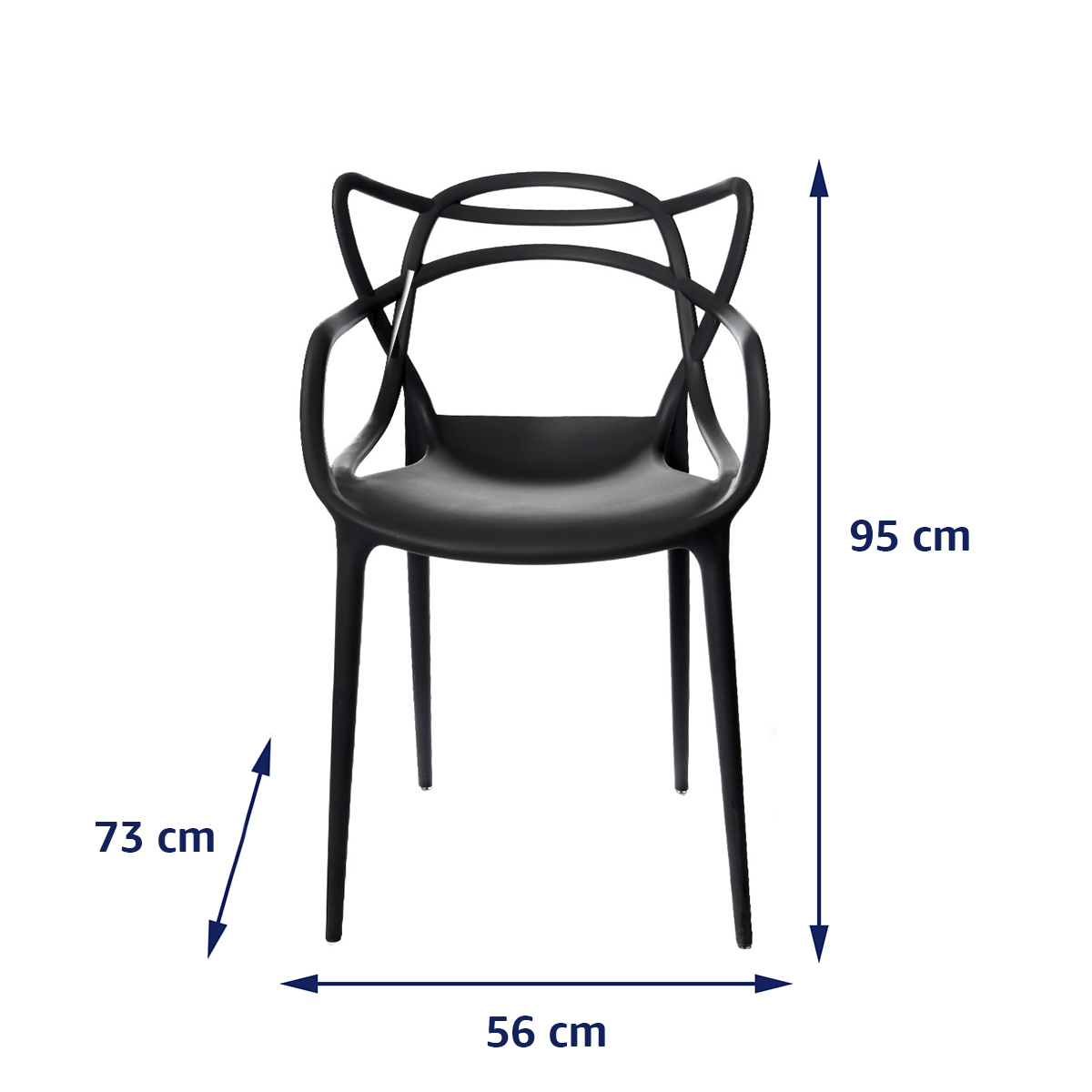 Foto 8 pulgar | Set de Sillas Eke Life Home GC015 Negras 4 Piezas