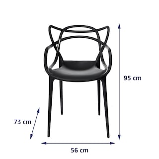 Foto 7 | Set de Sillas Eke Life Home GC015 Negras 4 Piezas