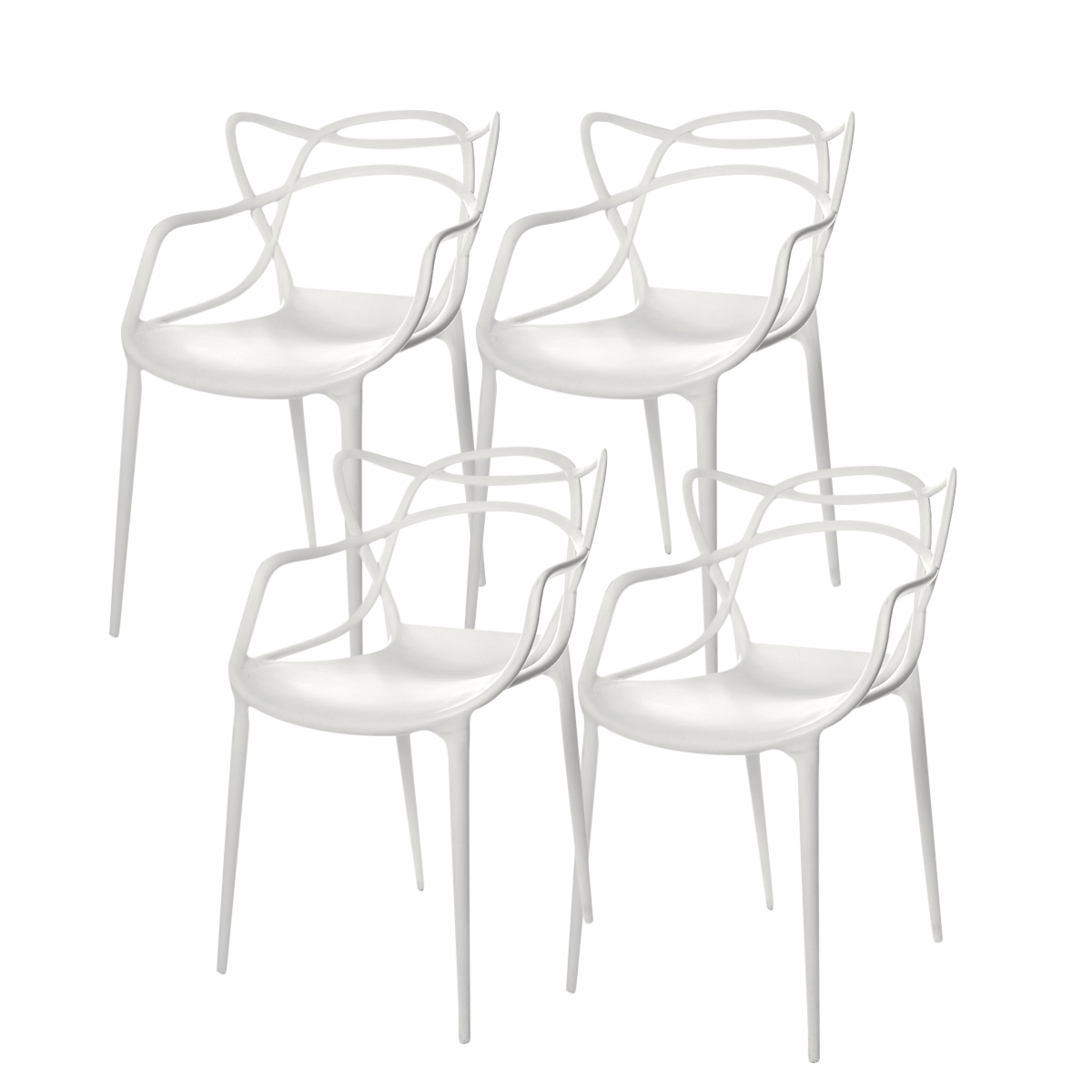 Foto 8 pulgar | Sillas Eke Life Home PVC color Blanco 4 Piezas