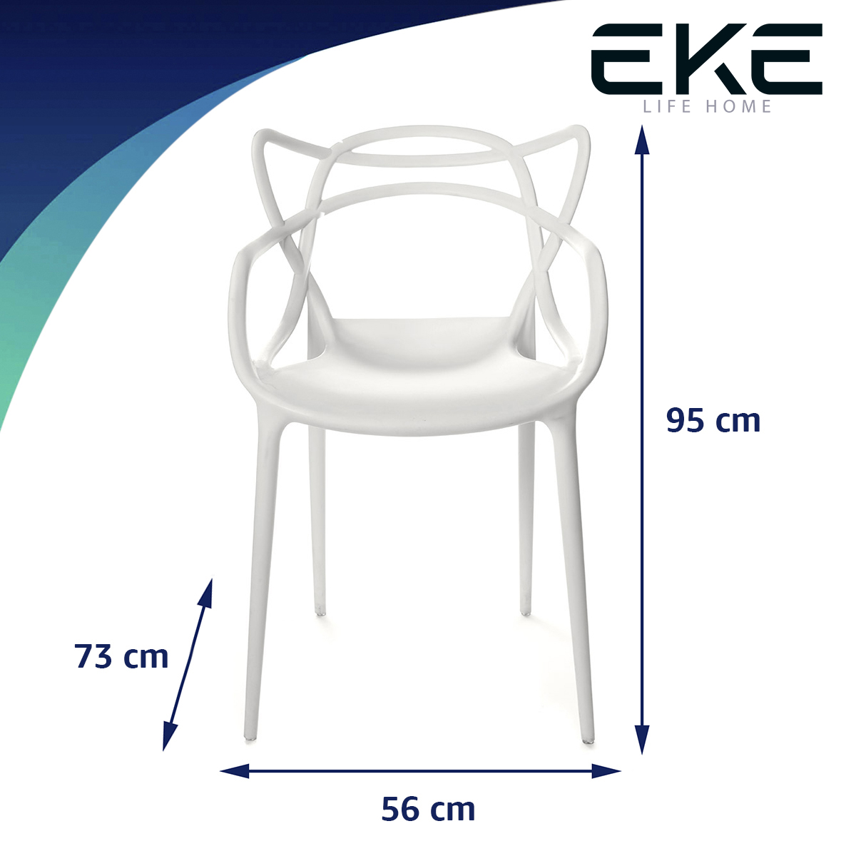 Foto 9 pulgar | Sillas Eke Life Home PVC color Blanco 4 Piezas