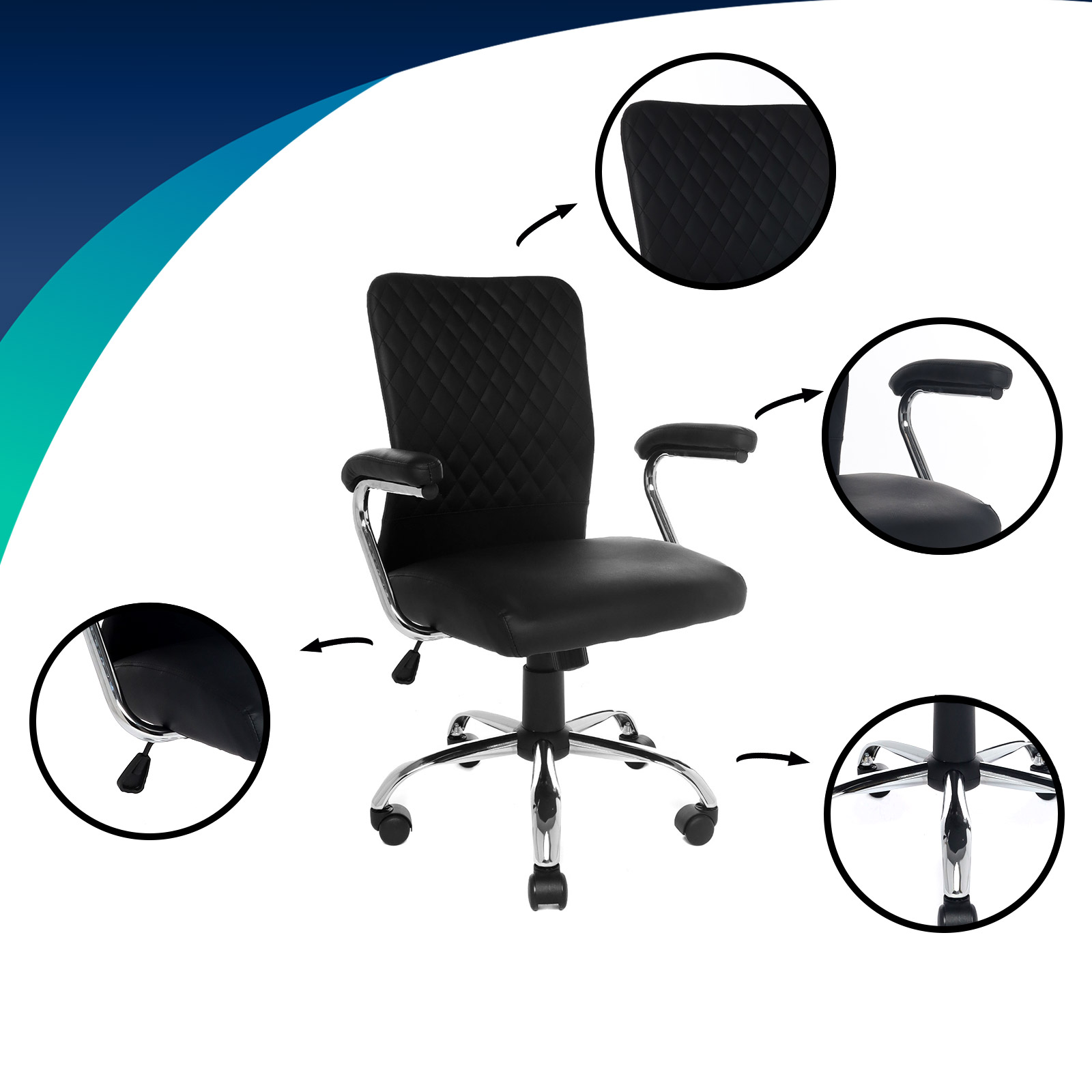 Foto 6 pulgar | Silla EKE Life Home 2213 color Negro