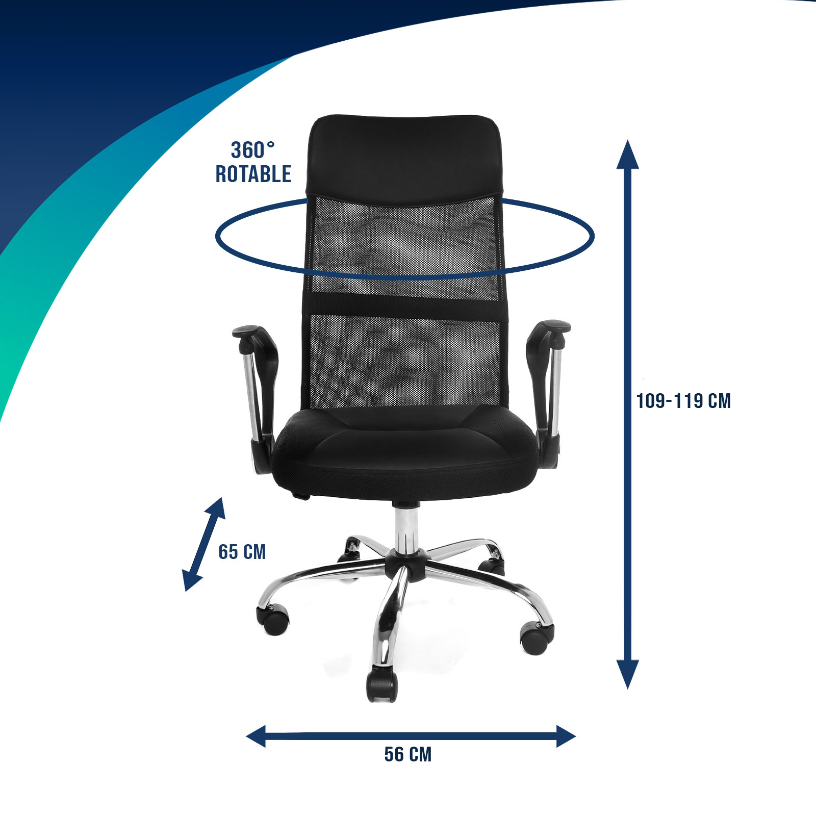 Foto 7 | Silla de Oficina EKE Life Home Ejecutiva Ergonómica Tapizado Mesh