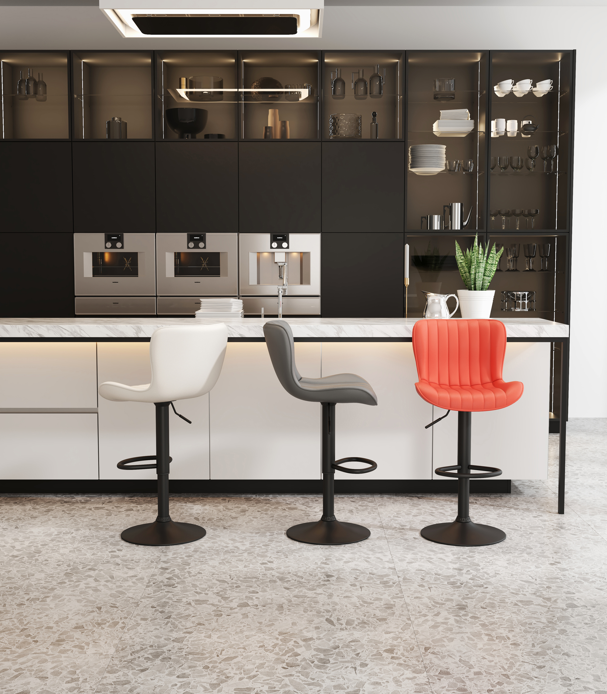 Foto 5 | Banco Giratorio Eke Life Home con Respaldo Negro