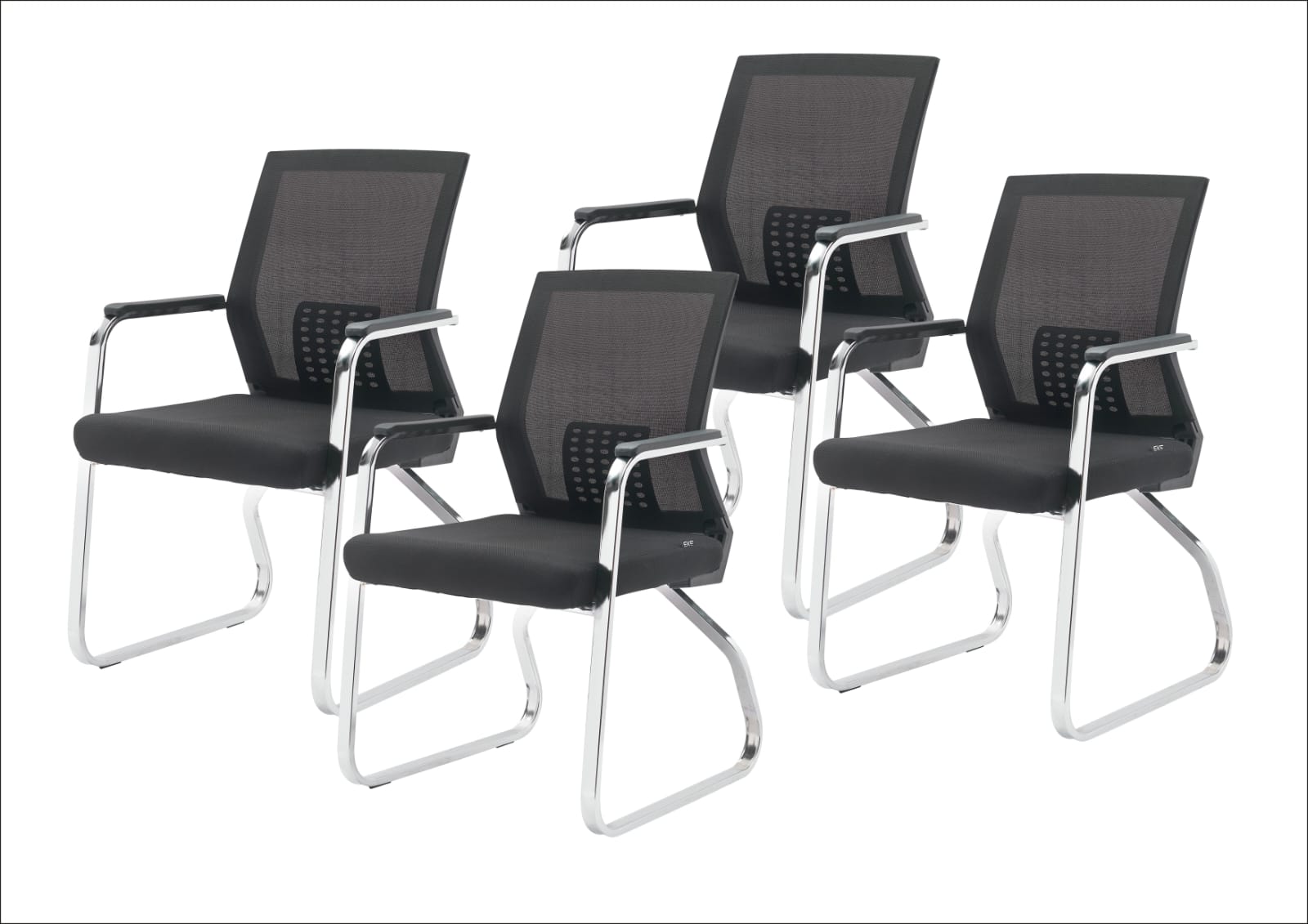 Foto 1 | Silla de Oficina EKE Life Home Ergonómica Minimalista Moderna Negro 4 Piezas