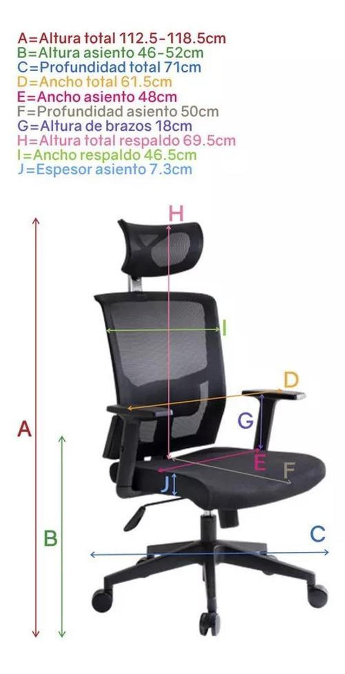 Foto 3 pulgar | Silla Ejecutiva I Seating Ergonómico color Negro