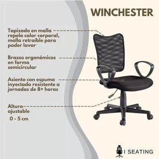 Foto 3 | Silla Ejecutiva I Seating Winchester color Negro