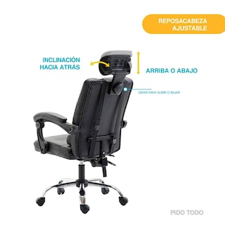 Foto 6 | Silla de Oficina X-Pross Vinilux Sin Reposapiés Negra