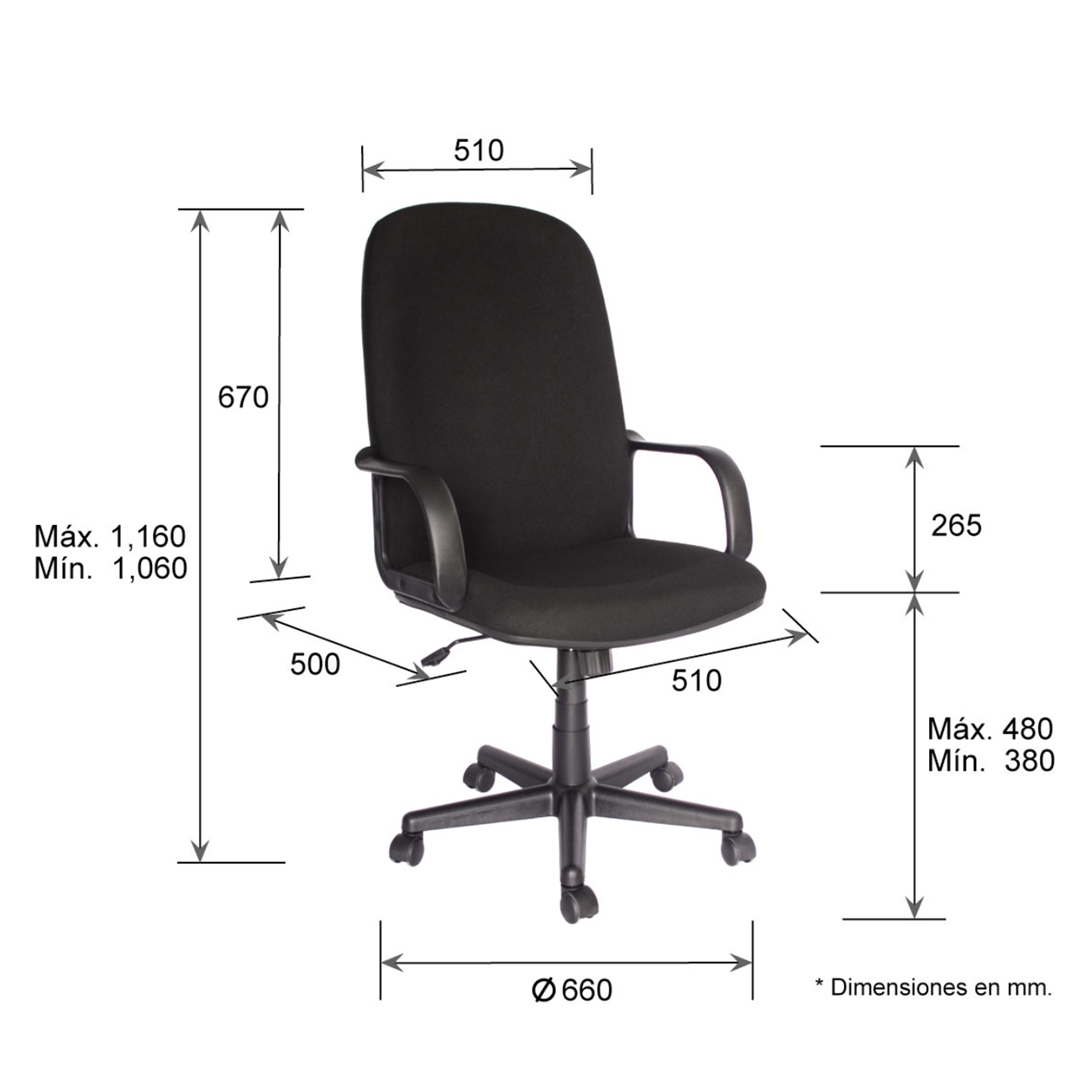 Foto 6 | Silla de Oficina Offiho Padua Negra