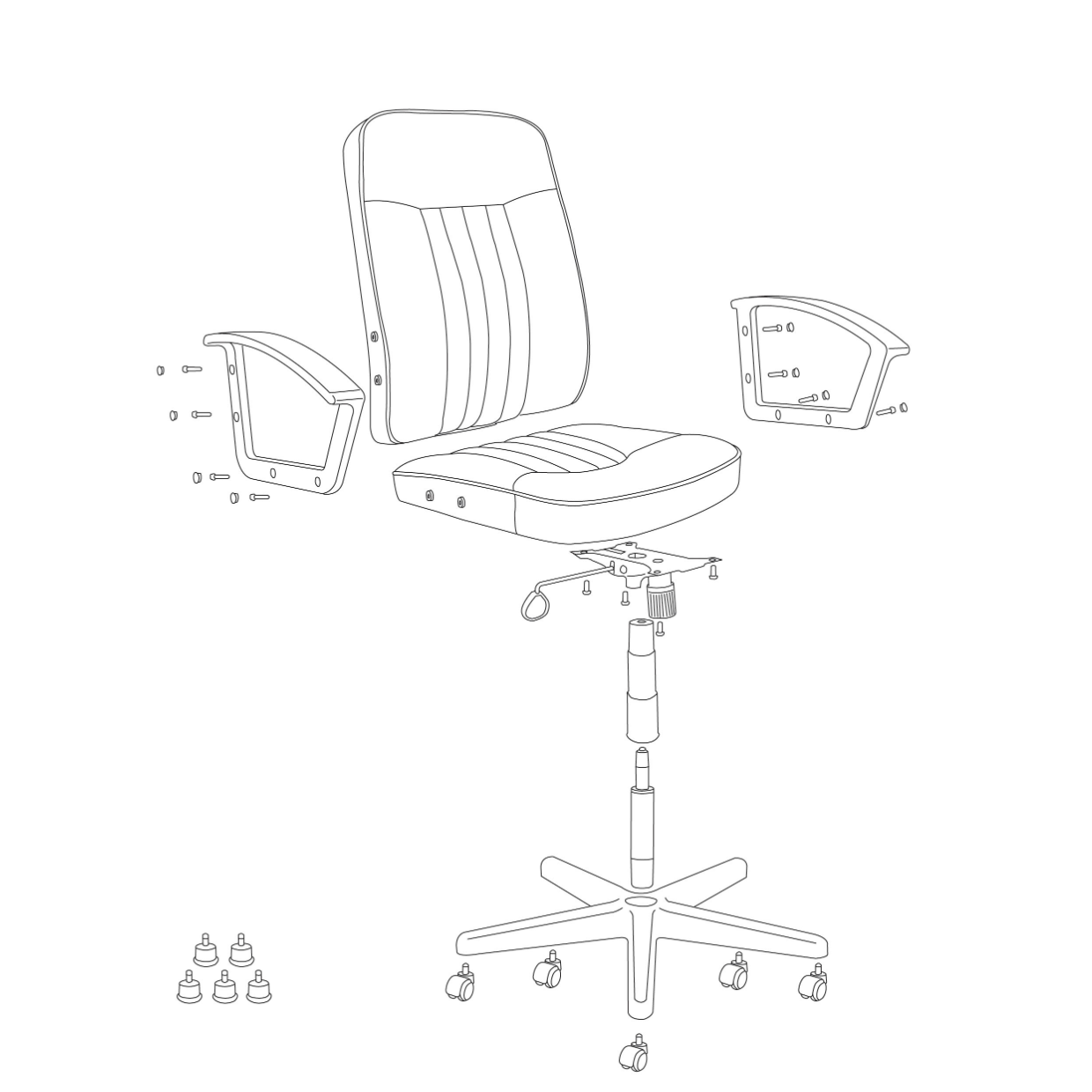 Foto 7 | Silla de Oficina Offiho Ecogerencial Negra