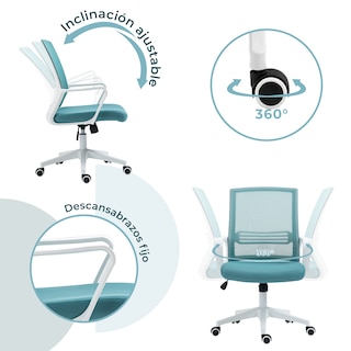 Foto 5 | Silla Mundo In Ejecutiva Vastra Respaldo Mesh Color Azul