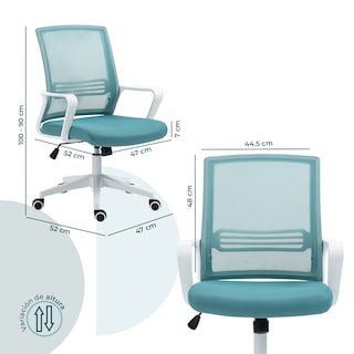 Foto 7 | Silla Mundo In Ejecutiva Vastra Respaldo Mesh Color Azul